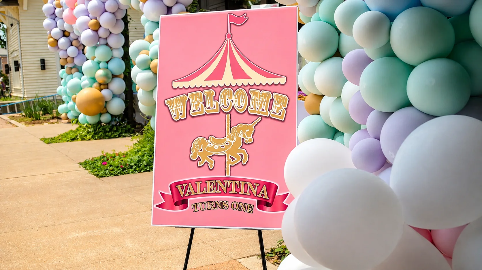 Valentina’s Unicorn Carnival First Birthday: celebration detail 15 from a Poppin Kids birthday party in Houston