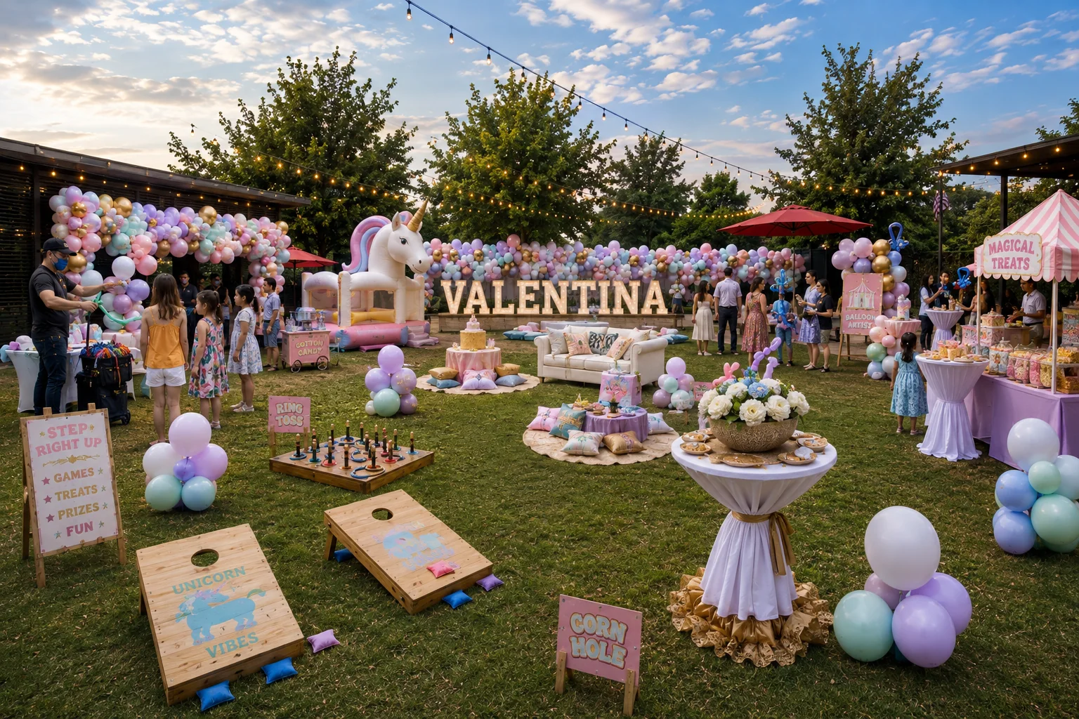 Valentina’s Unicorn Carnival First Birthday: celebration detail 5 from a Poppin Kids birthday party in Houston