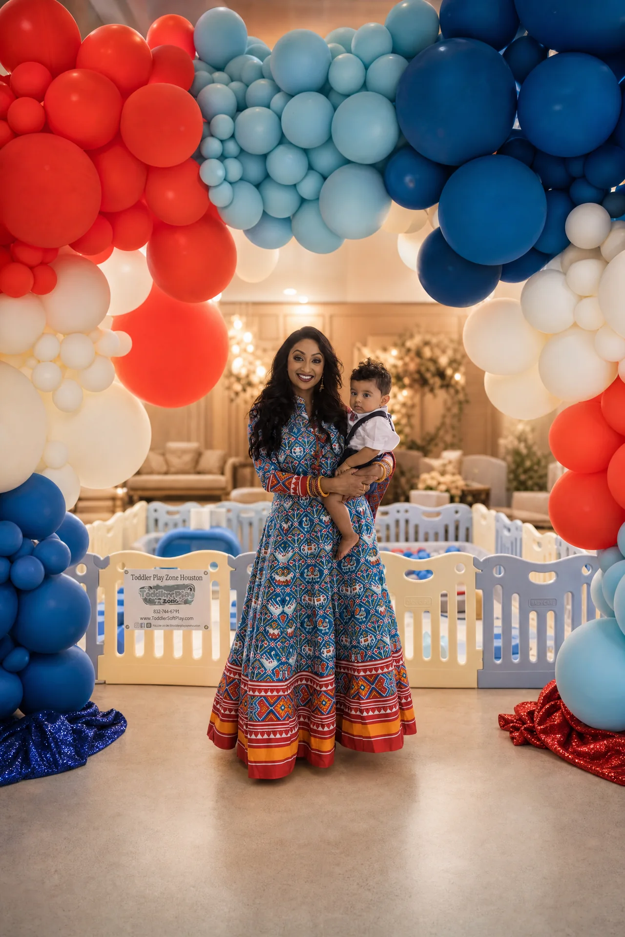 Balloon and play zone at the first birthday
