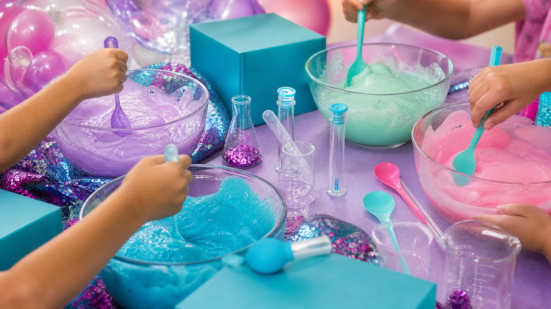 Stella’s Slime Science 7th Birthday Party: celebration detail 2 from a Poppin Kids birthday party in Houston