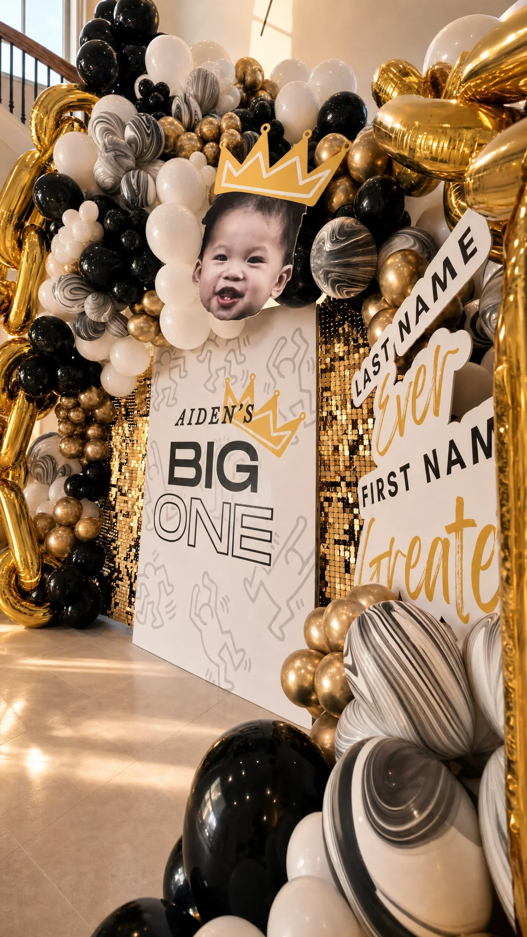 Aiden’s BIG ONE First Birthday: celebration detail 4 from a Poppin Kids birthday party in Houston
