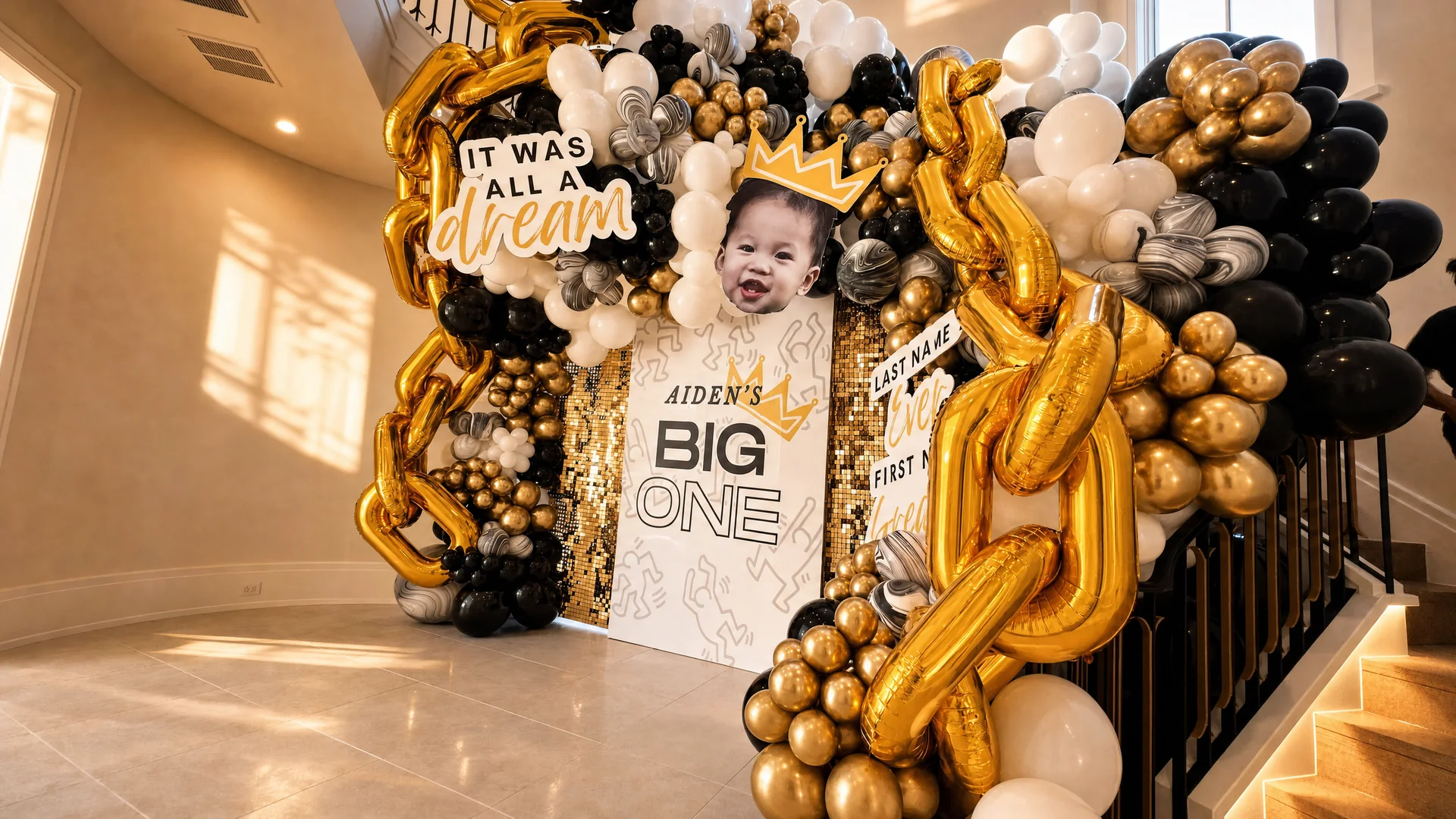 Aiden’s BIG ONE First Birthday: celebration detail 5 from a Poppin Kids birthday party in Houston