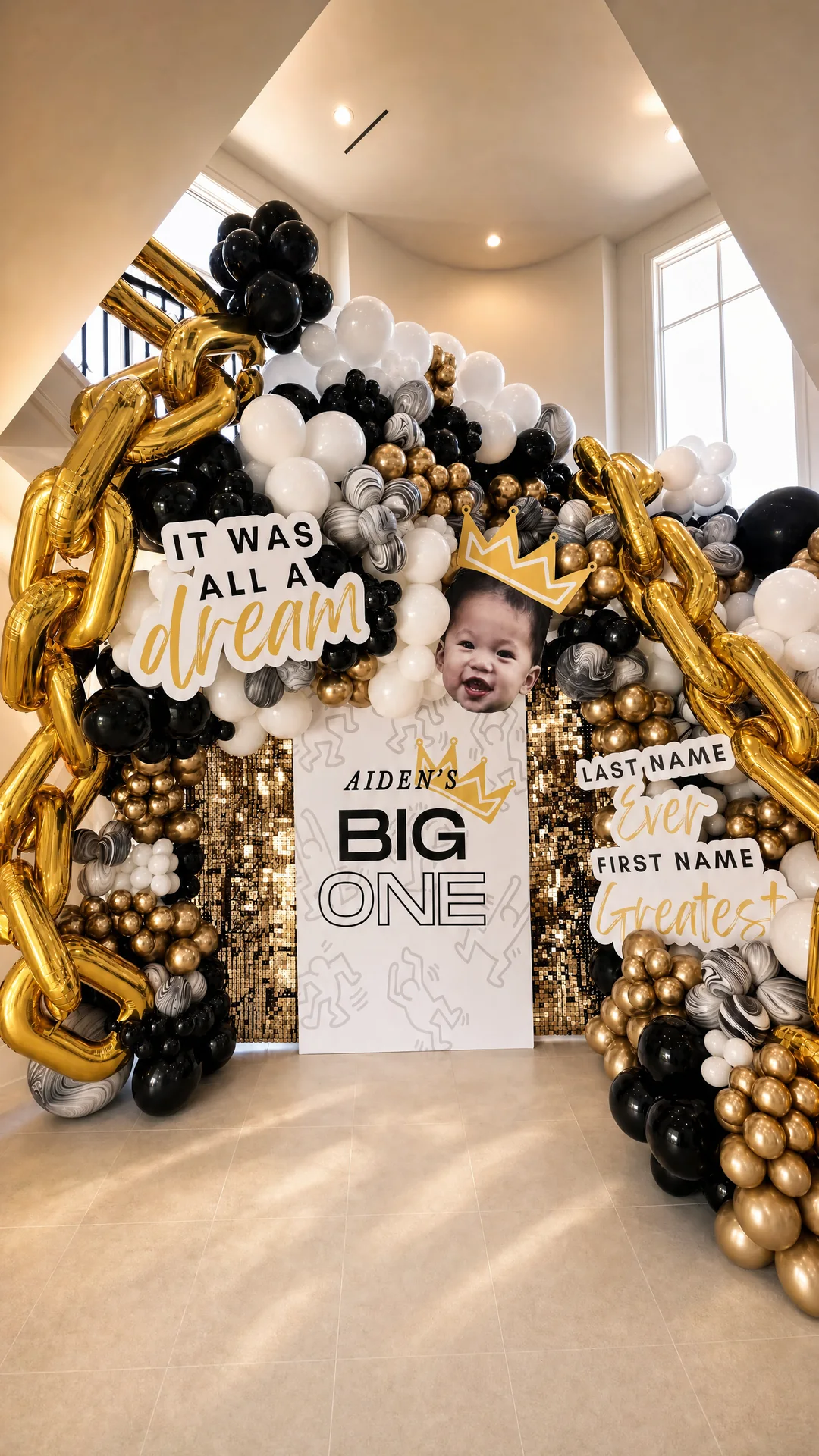 Aiden’s BIG ONE First Birthday: celebration detail 17 from a Poppin Kids birthday party in Houston