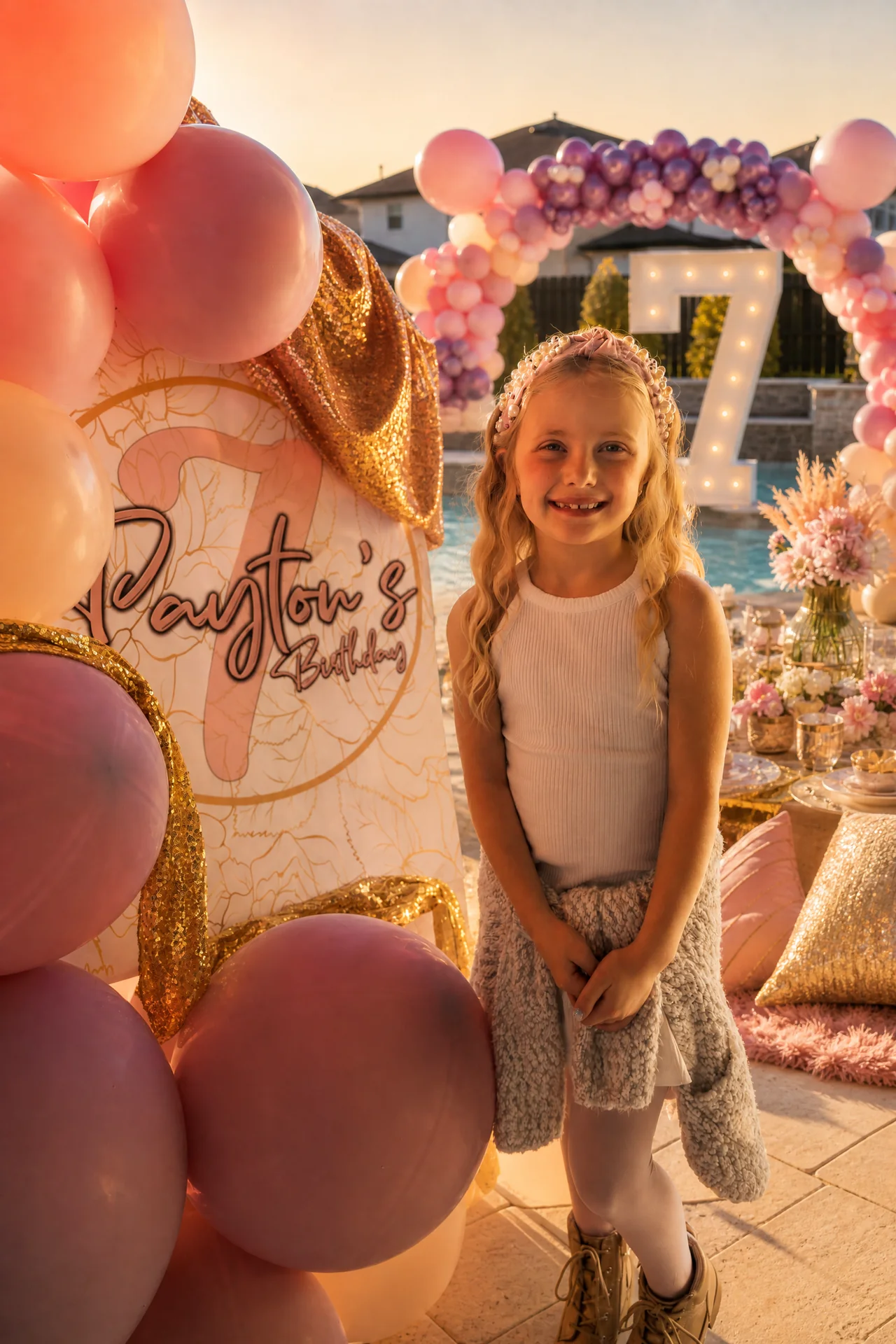 Payton’s Poolside Picnic 7th Birthday: celebration detail 6 from a Poppin Kids birthday party in Houston
