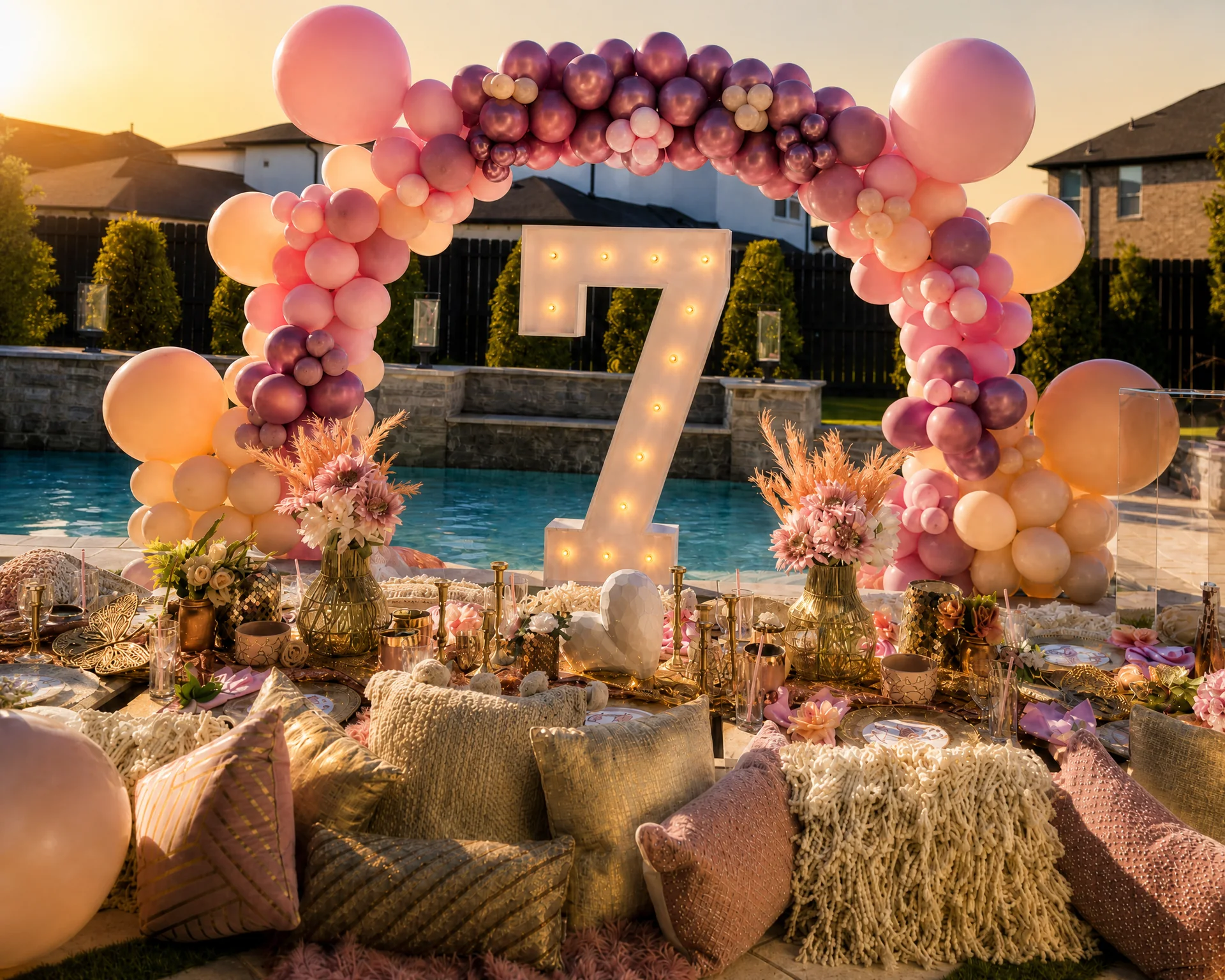 Payton’s Poolside Picnic 7th Birthday: celebration detail 4 from a Poppin Kids birthday party in Houston