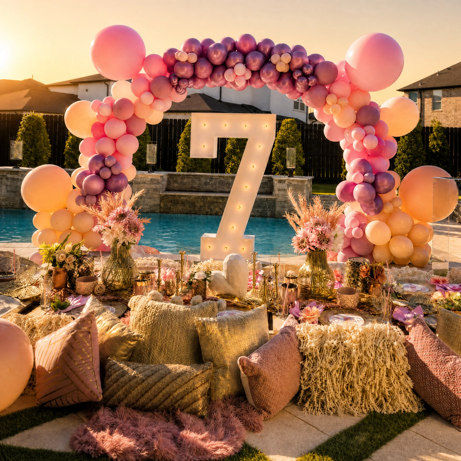 Payton’s Poolside Picnic 7th Birthday: celebration detail 1 from a Poppin Kids birthday party in Houston
