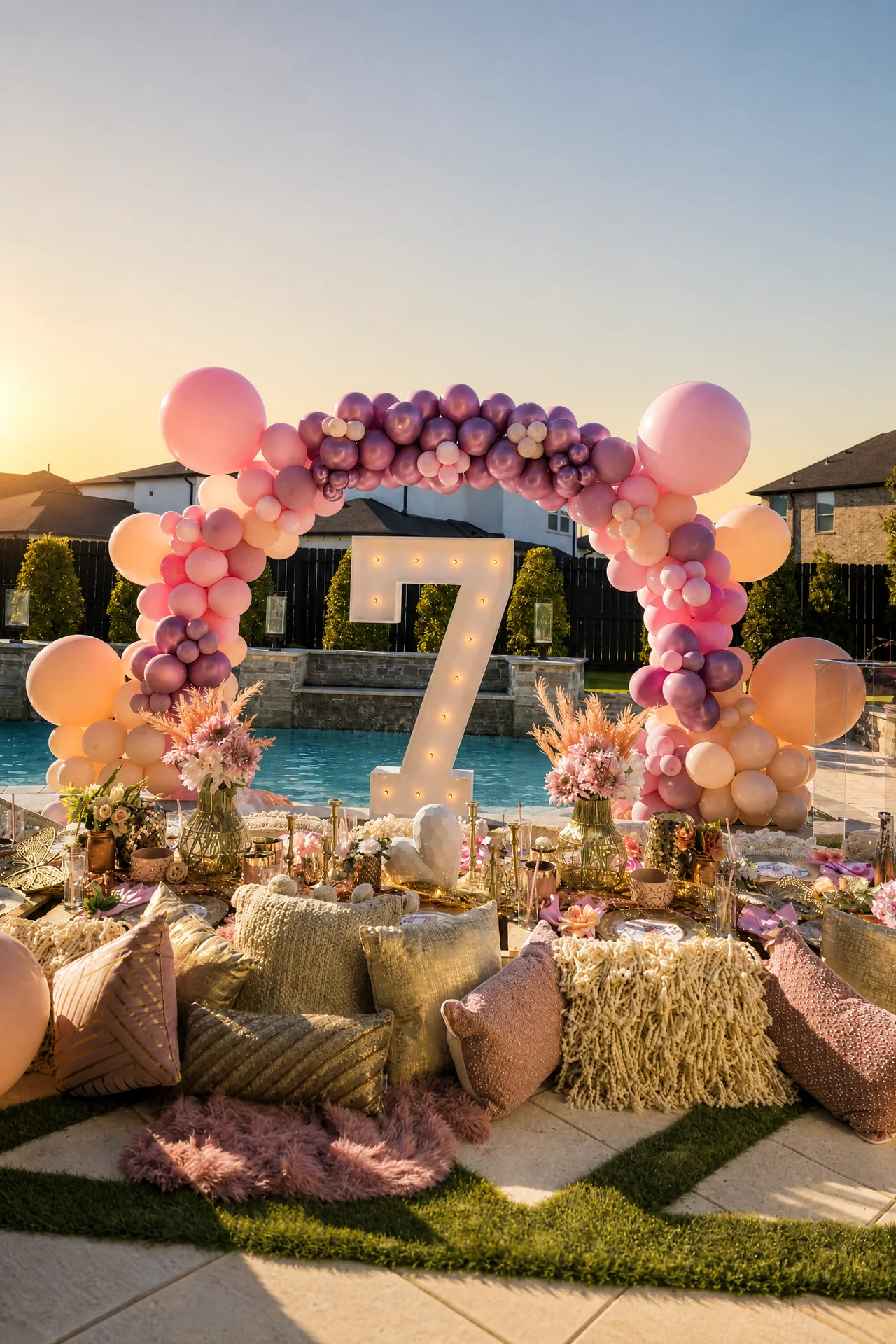 Payton’s Poolside Picnic 7th Birthday: celebration detail 20 from a Poppin Kids birthday party in Houston