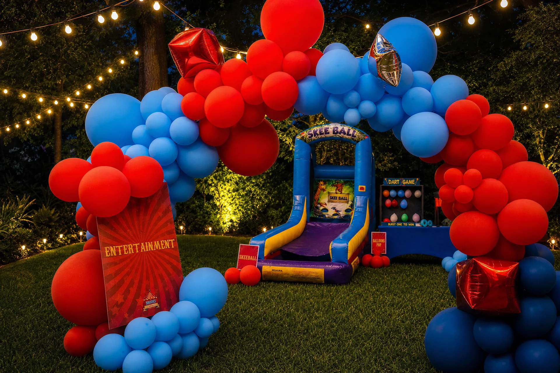 Brooks’ Backyard Carnival: highlighted party detail 2 from a Poppin Kids themed birthday in Houston
