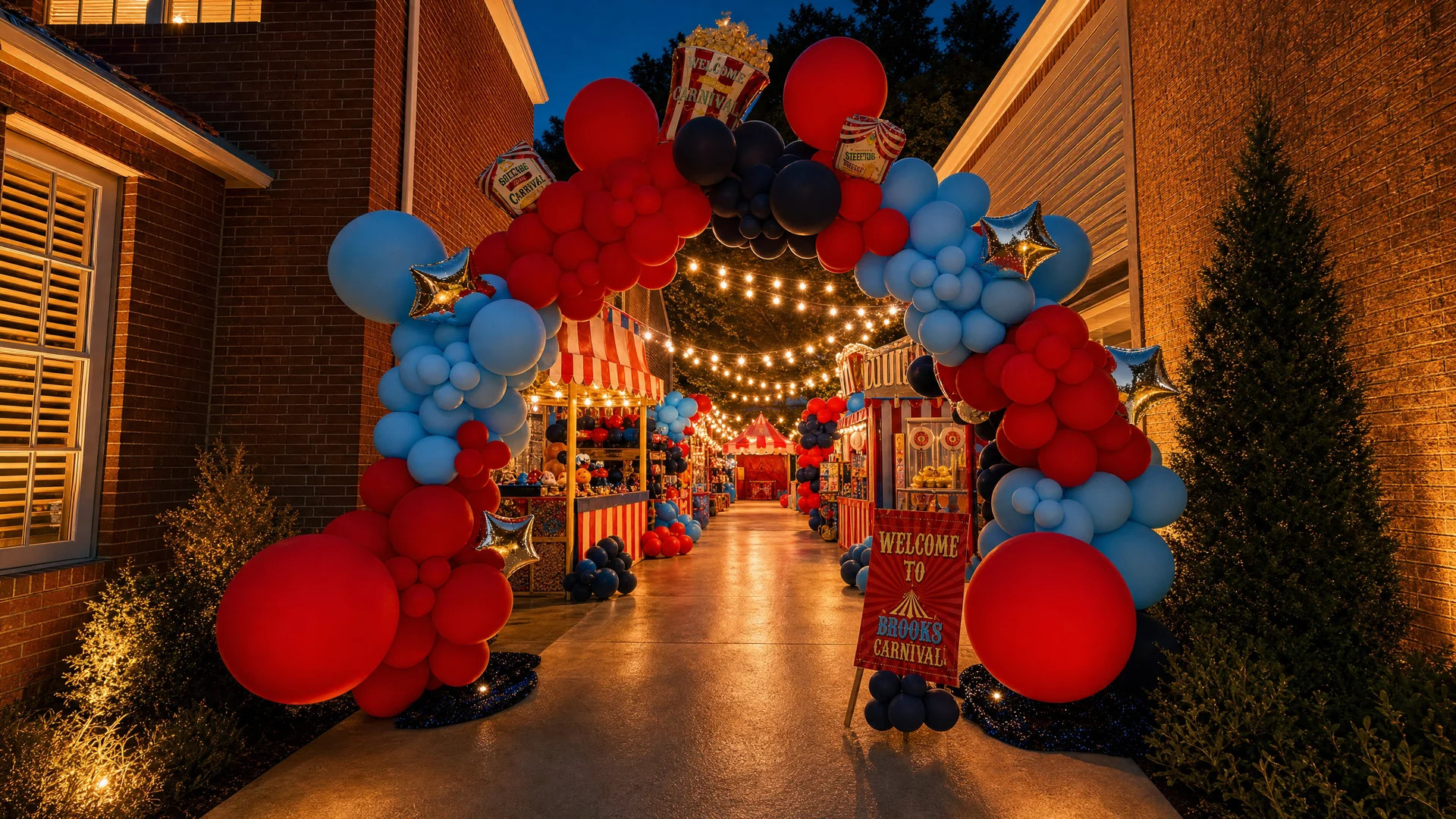 Brooks’ Backyard Carnival: highlighted party detail from a Poppin Kids themed birthday in Houston