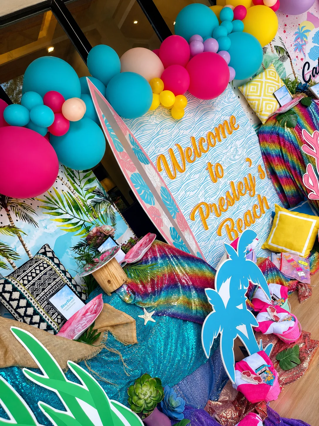 Presley’s Beach Bash: celebration detail 6 from a Poppin Kids birthday party in Houston