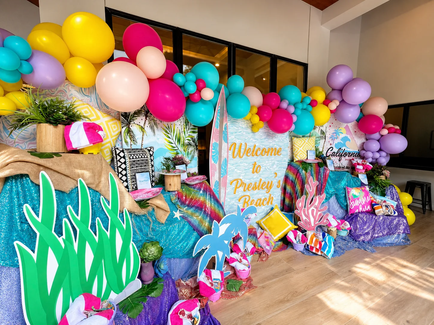 Presley’s Beach Bash: celebration detail 8 from a Poppin Kids birthday party in Houston