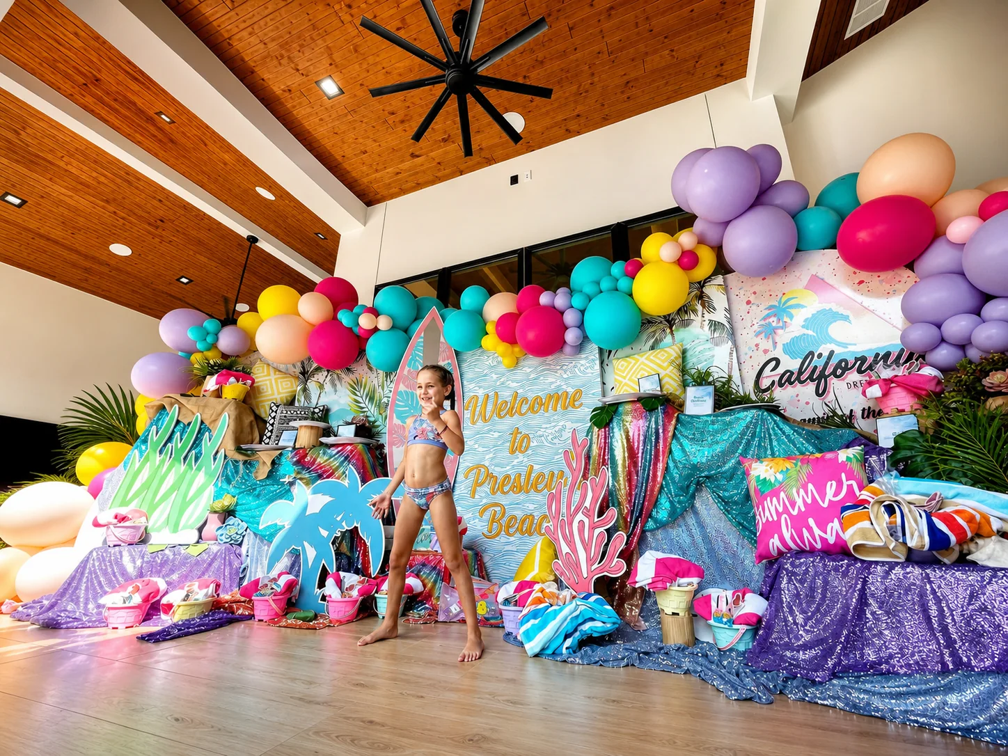 Presley’s Beach Bash: celebration detail 10 from a Poppin Kids birthday party in Houston