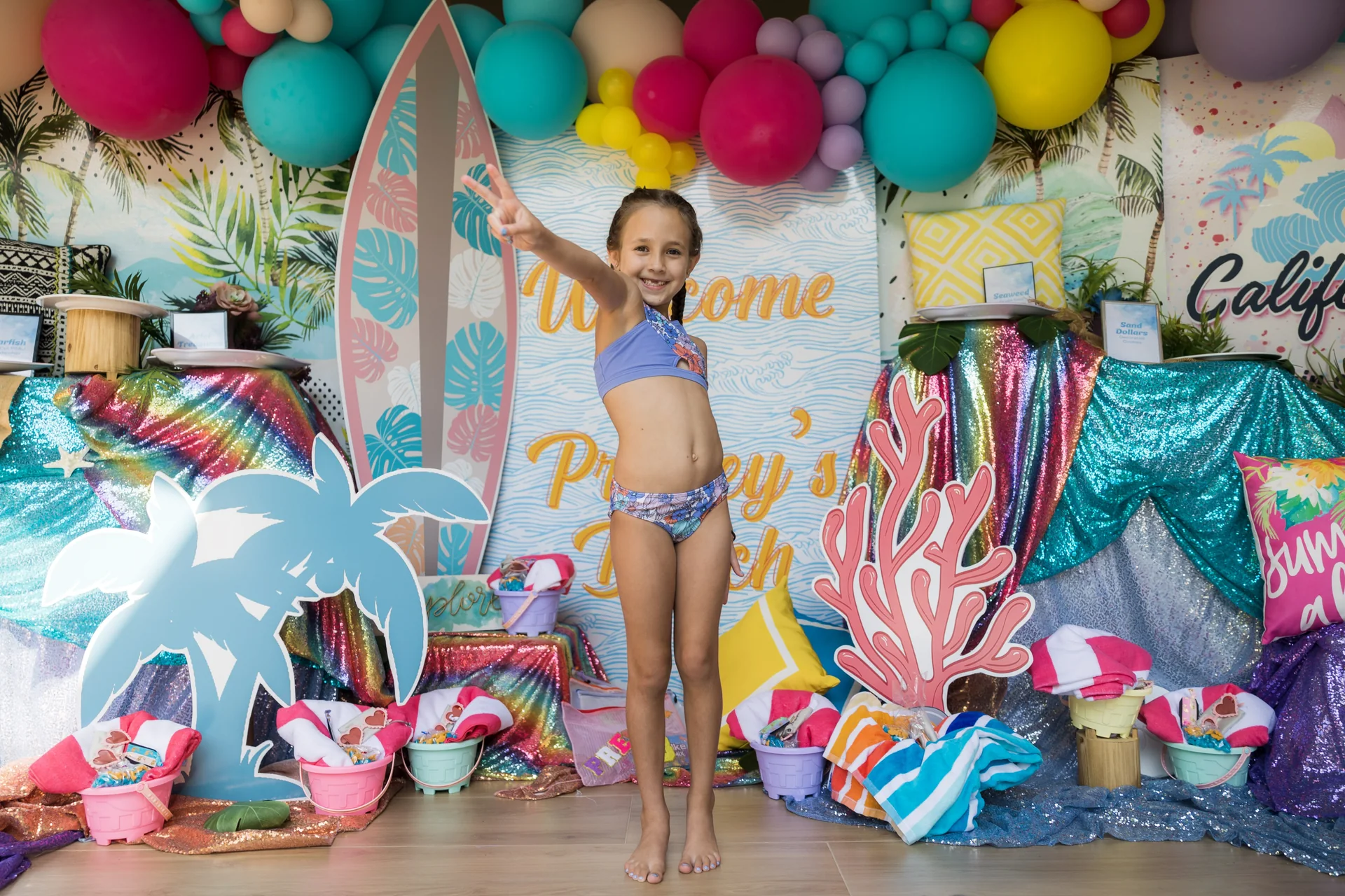Presley’s Beach Bash: celebration detail 20 from a Poppin Kids birthday party in Houston
