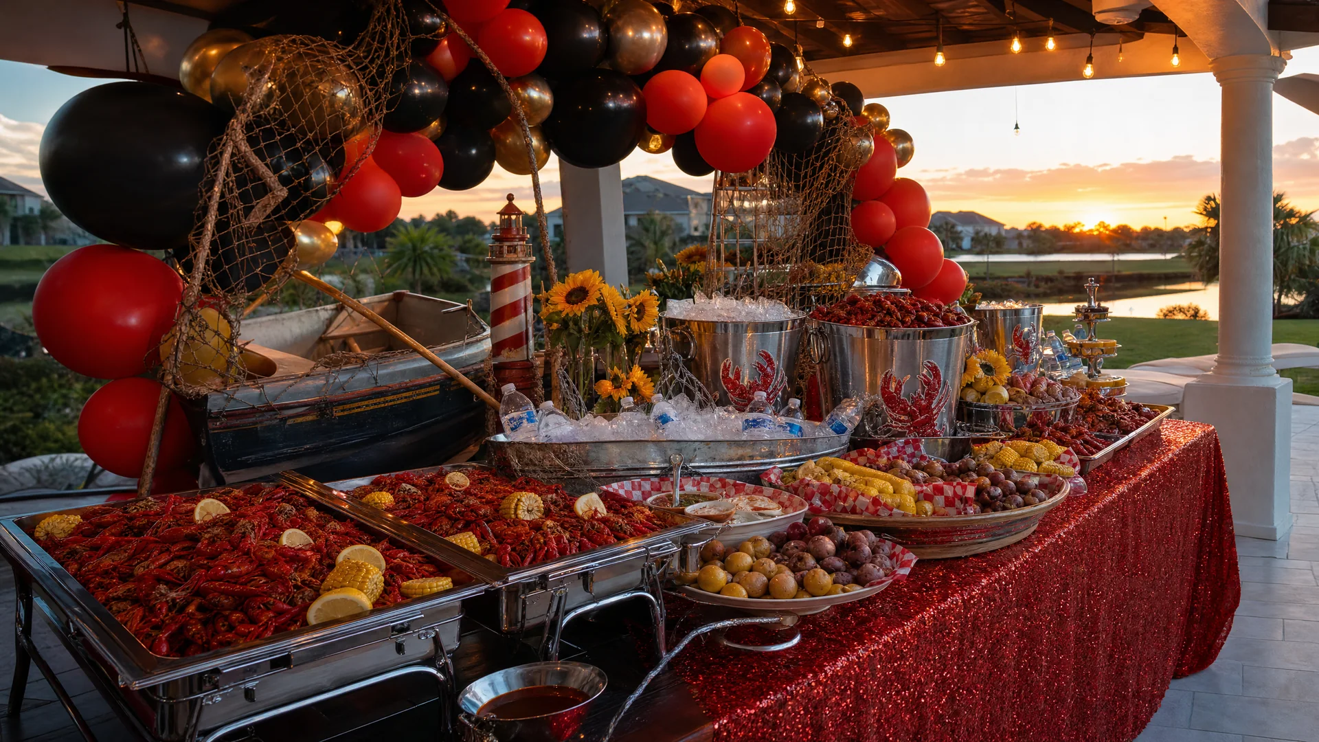 Grace's 13th Crawfish Boil: highlighted party detail 2 from a Poppin Kids 13th birthday in Houston
