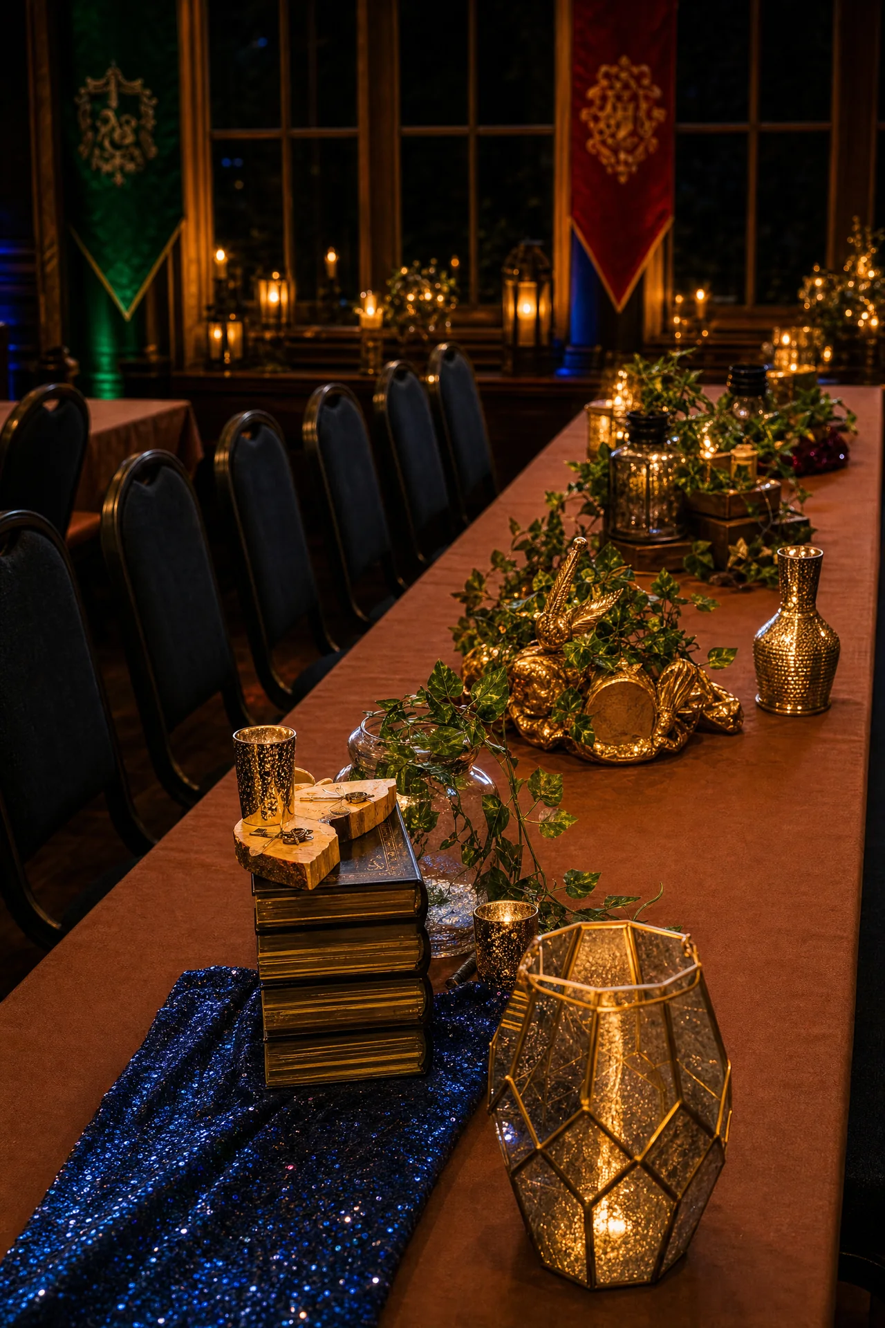 Aida & Adam's Harry Potter Birthday: 05 guest table angle