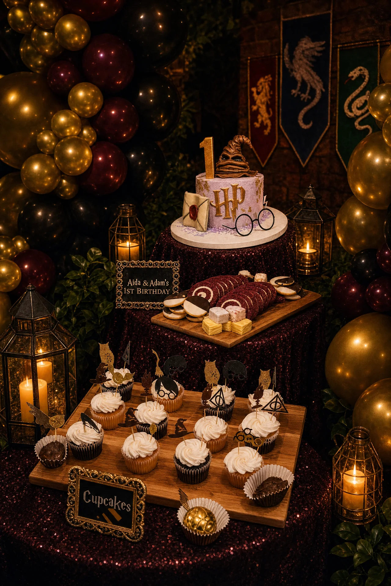 Aida & Adam's Harry Potter Birthday: 11 cupcake station