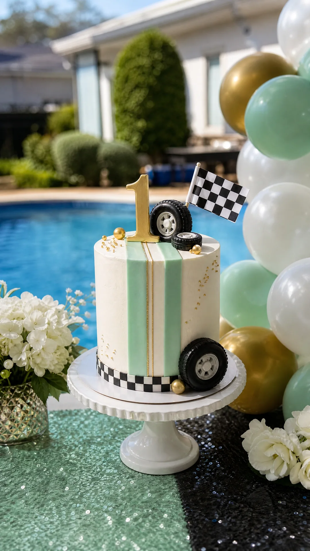 Lucas's Fast One: CAKE TABLE 02 racing cake detail