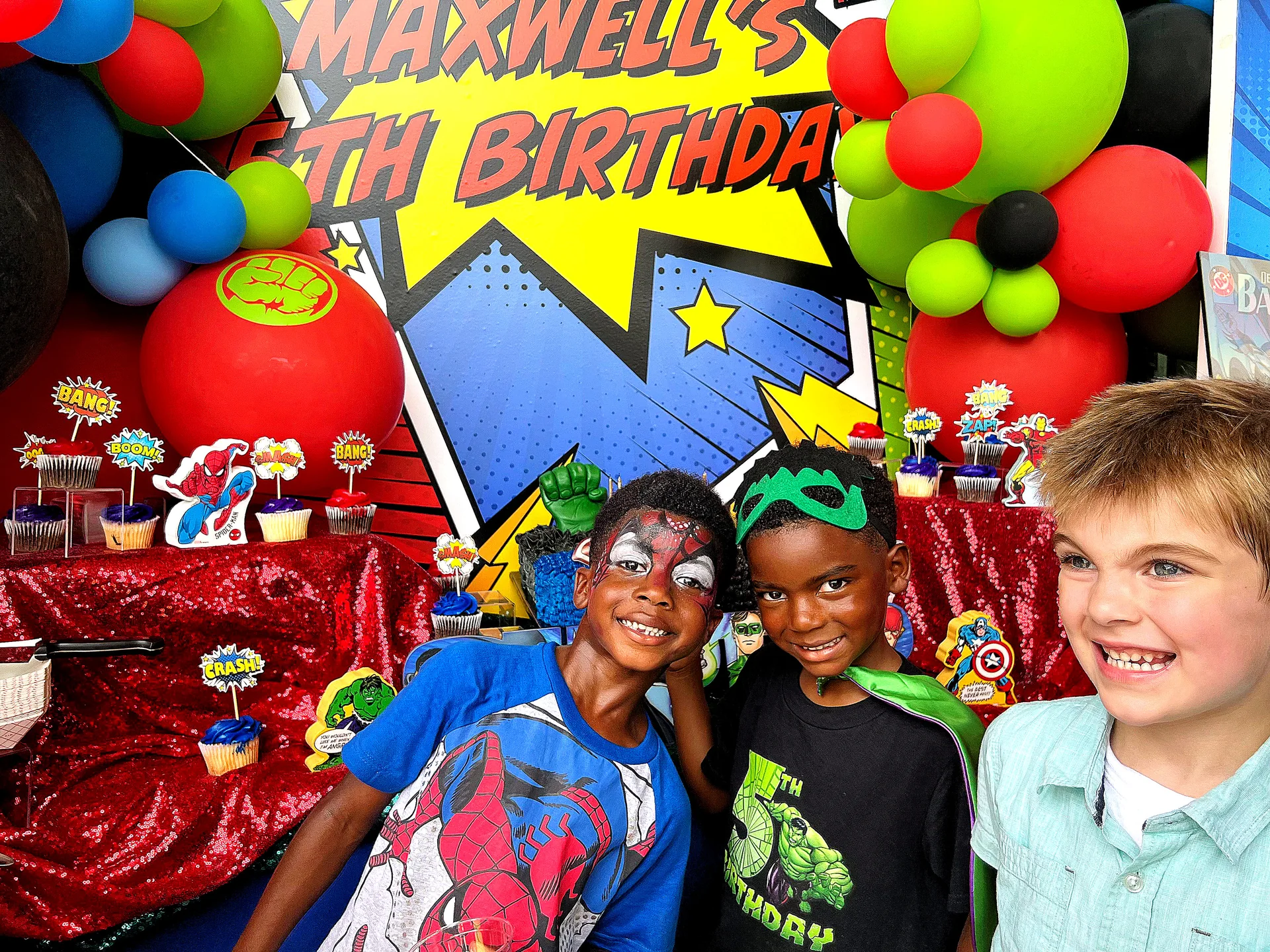 Maxwell’s 5th Superhero Birthday Party: celebration detail 13 from a Poppin Kids 5th birthday in Memorial City