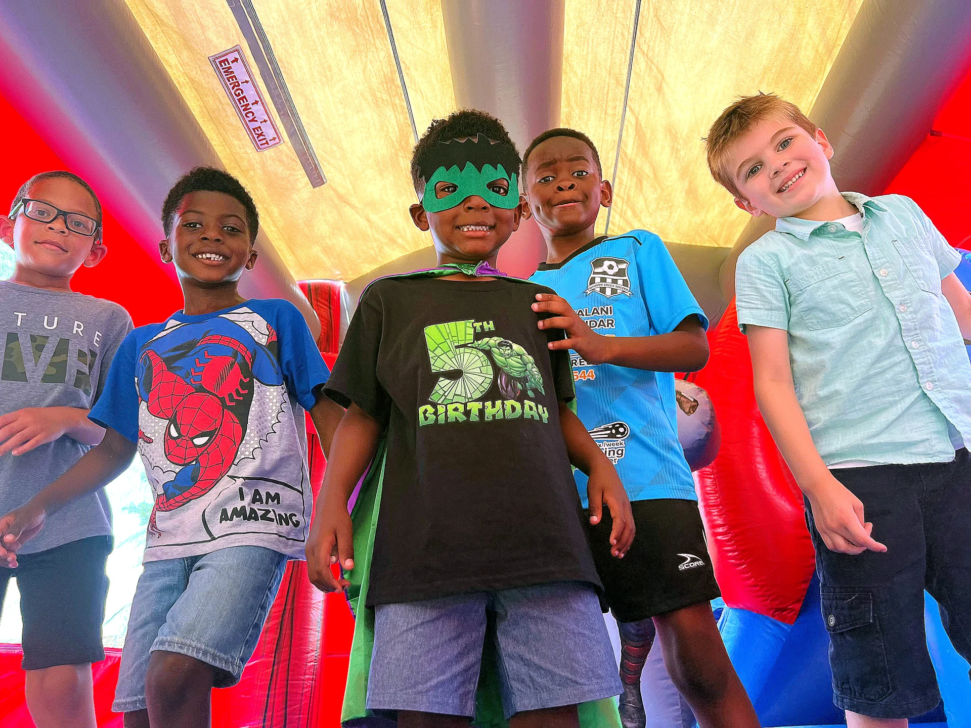 Maxwell’s 5th Superhero Birthday Party: celebration detail 1 from a Poppin Kids 5th birthday in Memorial City