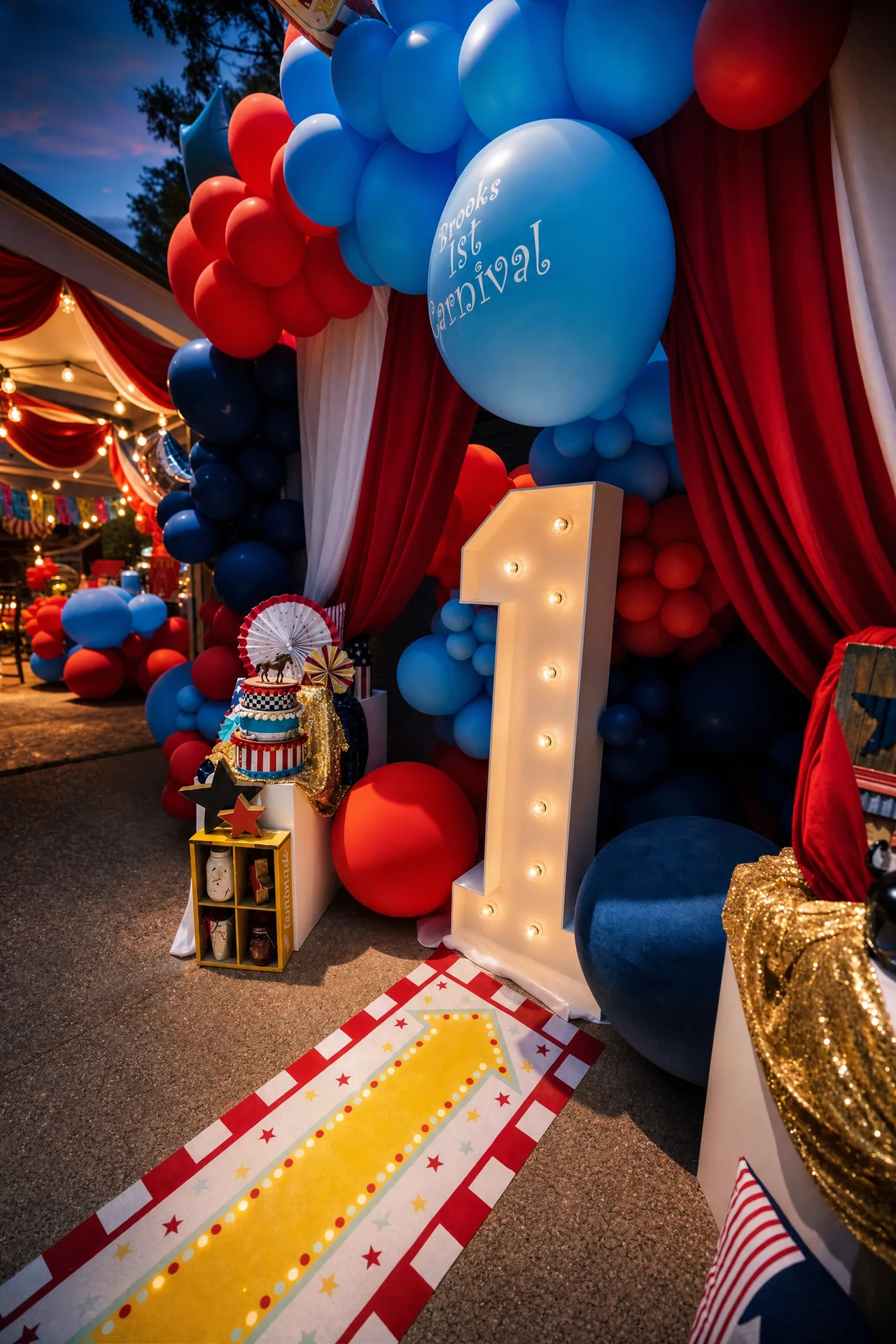 Brooks’ Backyard Carnival: celebration detail 15 from a Poppin Kids themed birthday in Houston