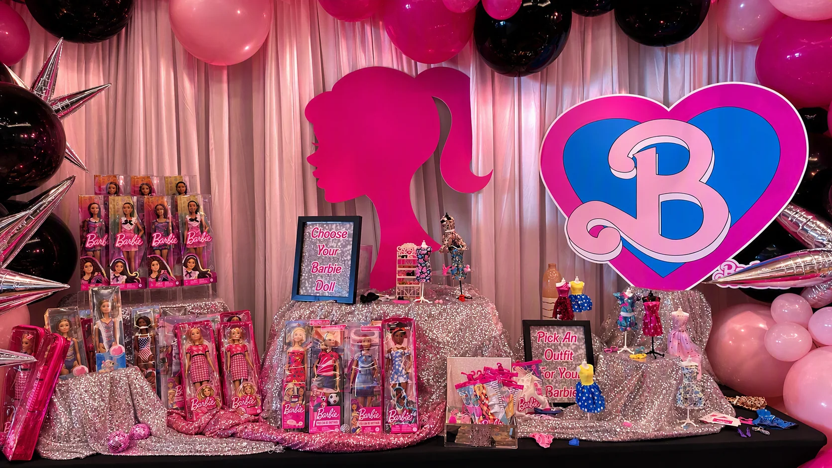 Emma & Samantha's Barbie Party: 04 barbie scene 9765