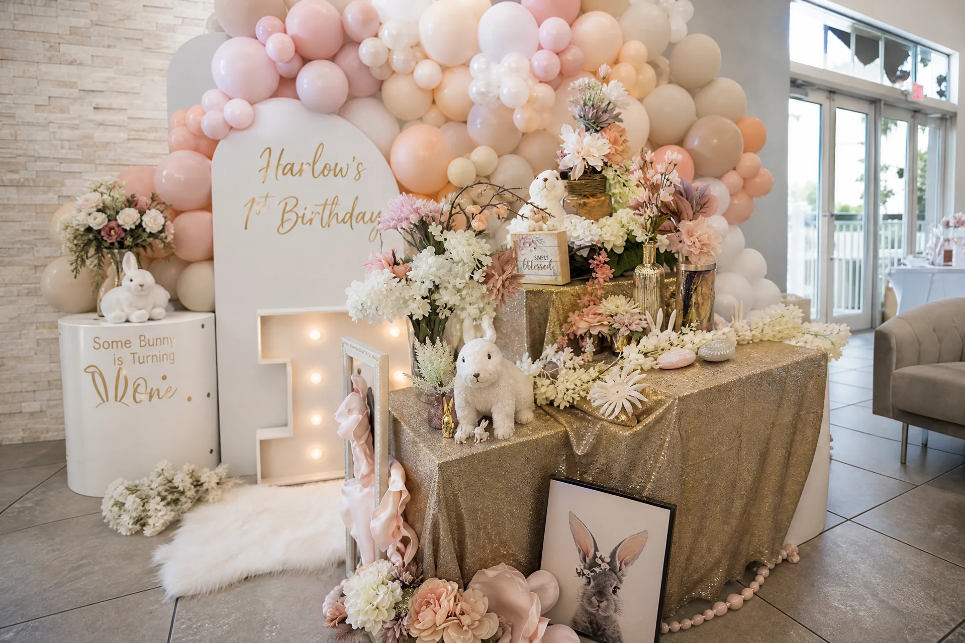 Harlow's Bunny First Birthday: 17 party neutral 025
