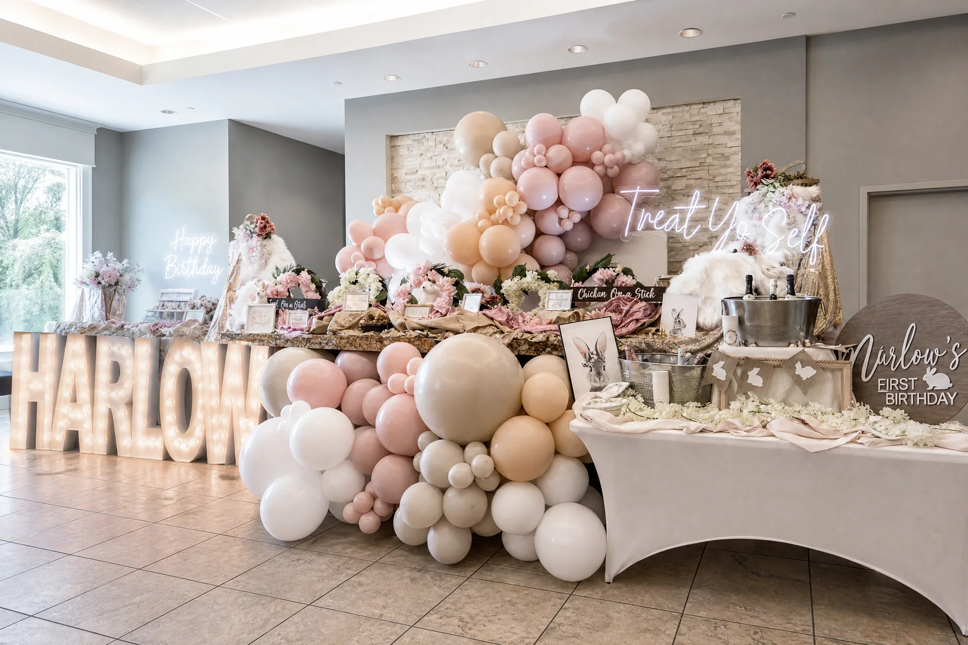 Harlow's Bunny First Birthday: 20 party neutral 029