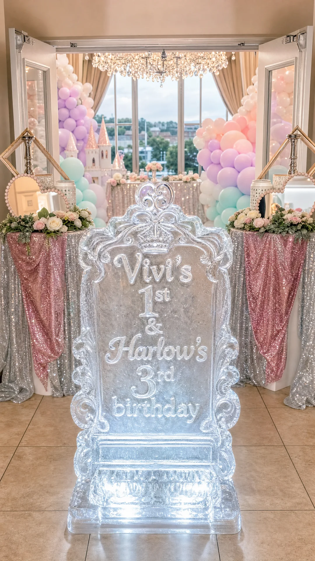 Harlow & Vivi’s Princess Birthday Party: celebration detail 25 from a Poppin Kids themed birthday in Houston