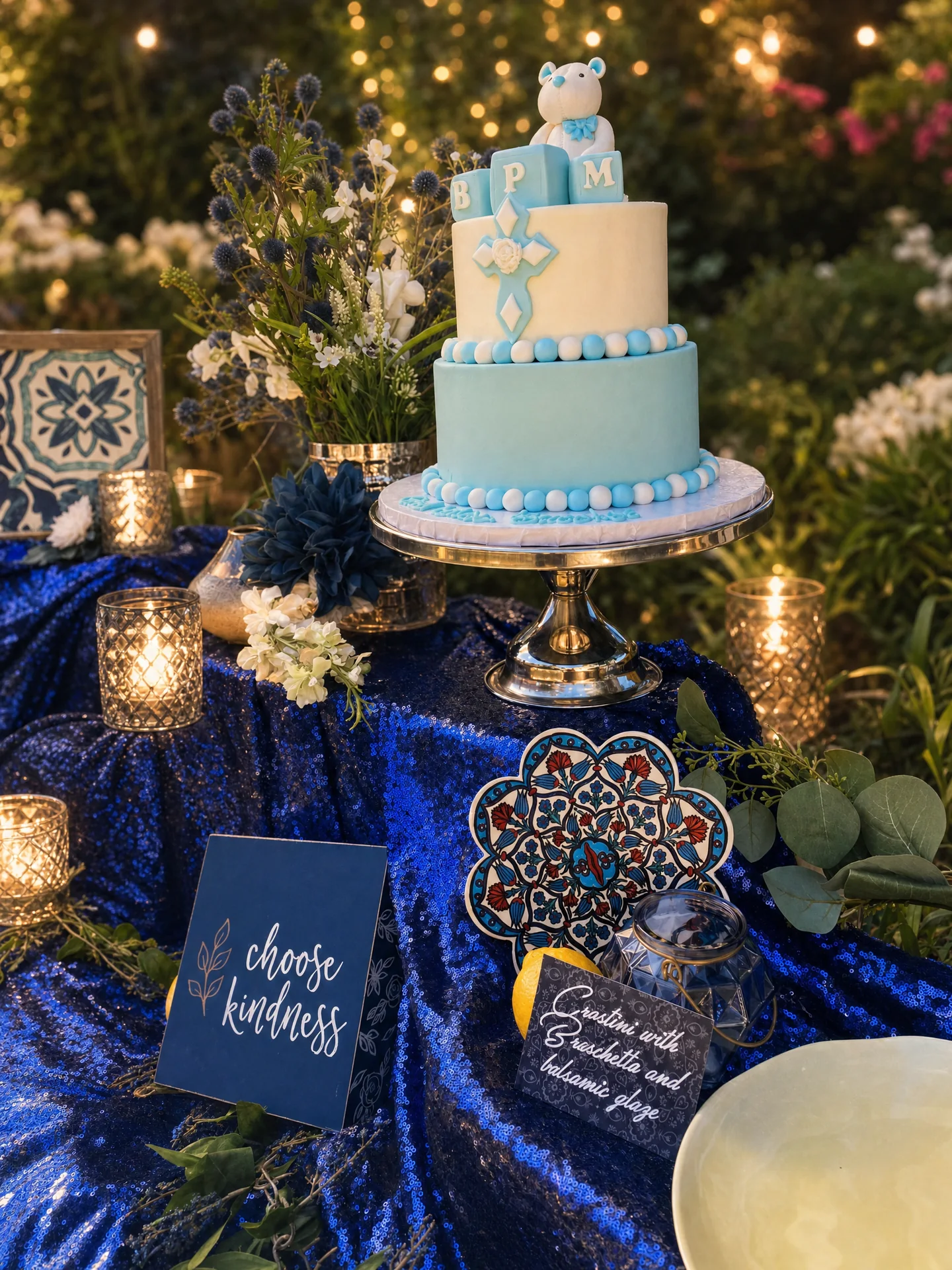 Italian-Inspired Christening Celebration: celebration detail 7 from a Poppin Kids christening in Houston