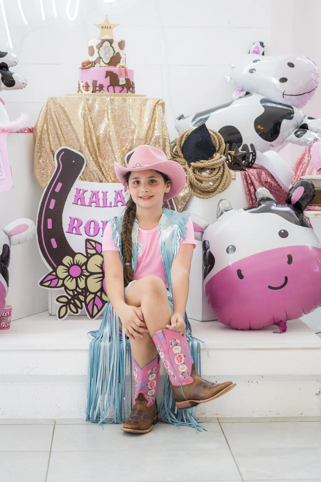 Kala’s Pink Rodeo Birthday: celebration detail 6 from a Poppin Kids themed celebration in Houston