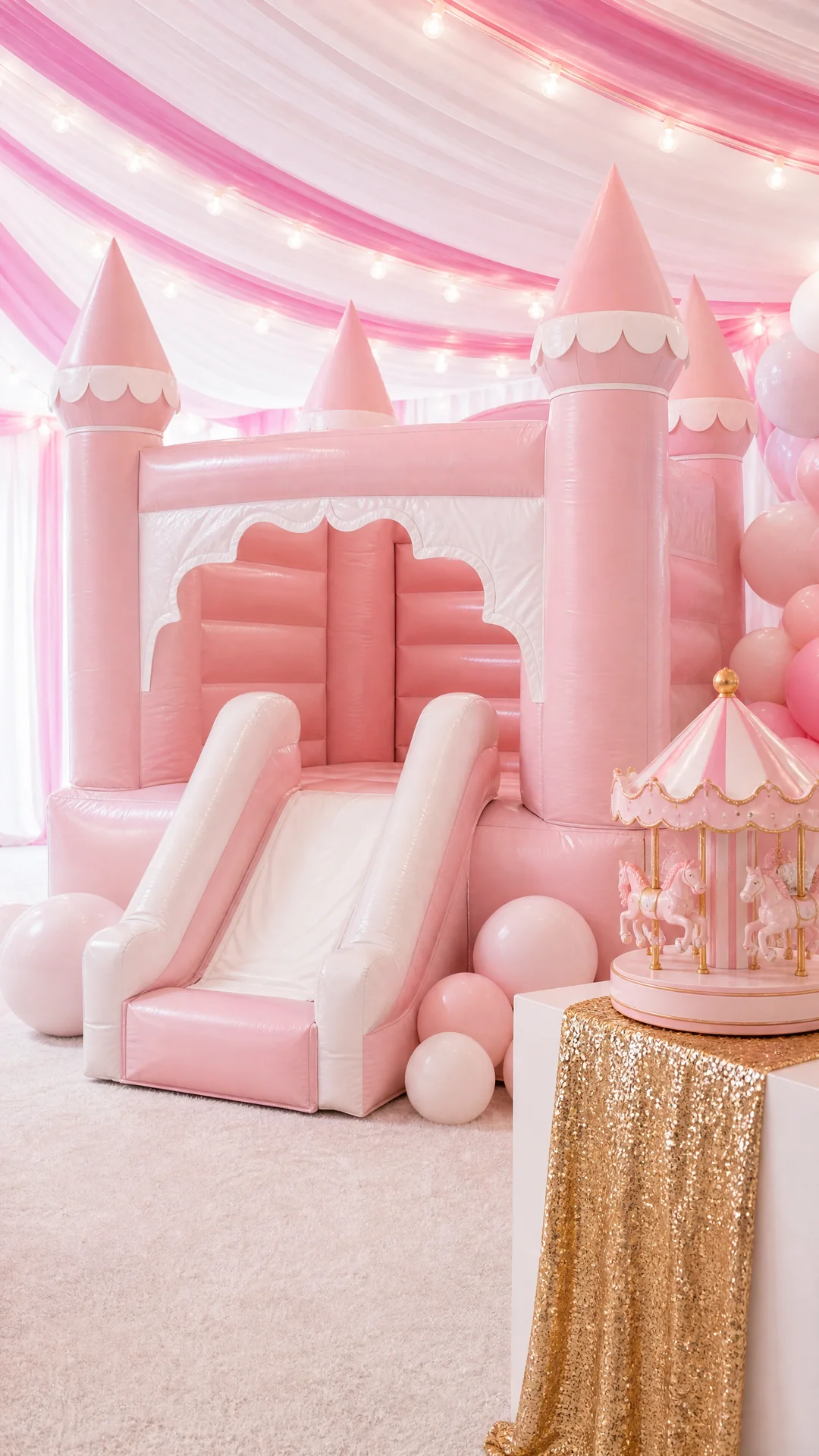 Maddie's Carnival Party: PINK BOUNCE 02 castle detail