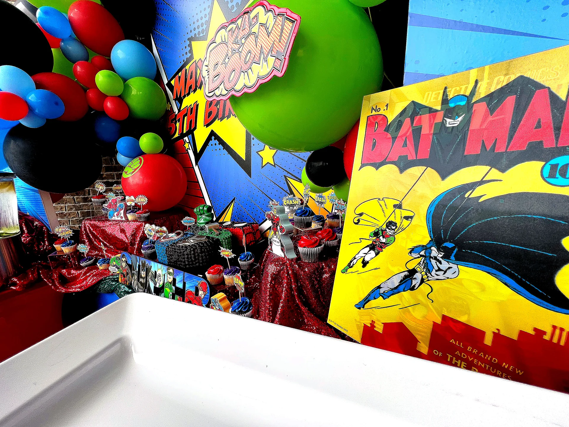 Maxwell’s 5th Superhero Birthday Party: celebration detail 8 from a Poppin Kids 5th birthday in Memorial City