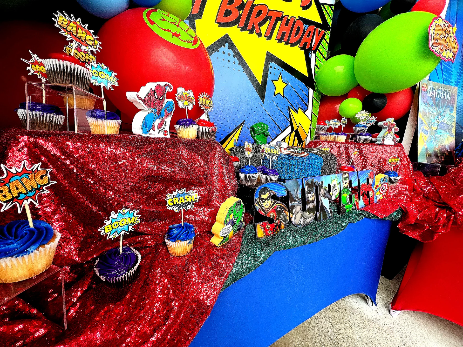 Maxwell’s 5th Superhero Birthday Party: celebration detail 9 from a Poppin Kids 5th birthday in Memorial City