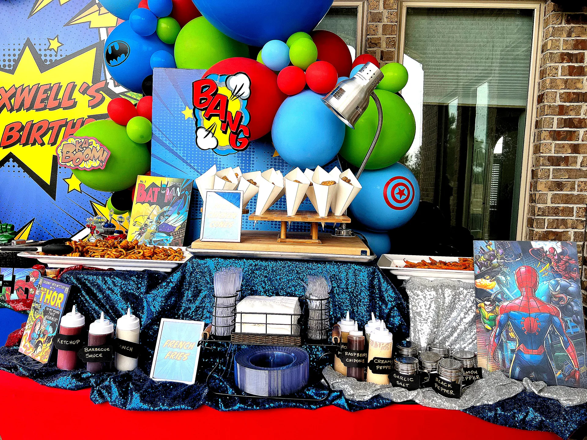 Maxwell’s 5th Superhero Birthday Party: celebration detail 10 from a Poppin Kids 5th birthday in Memorial City