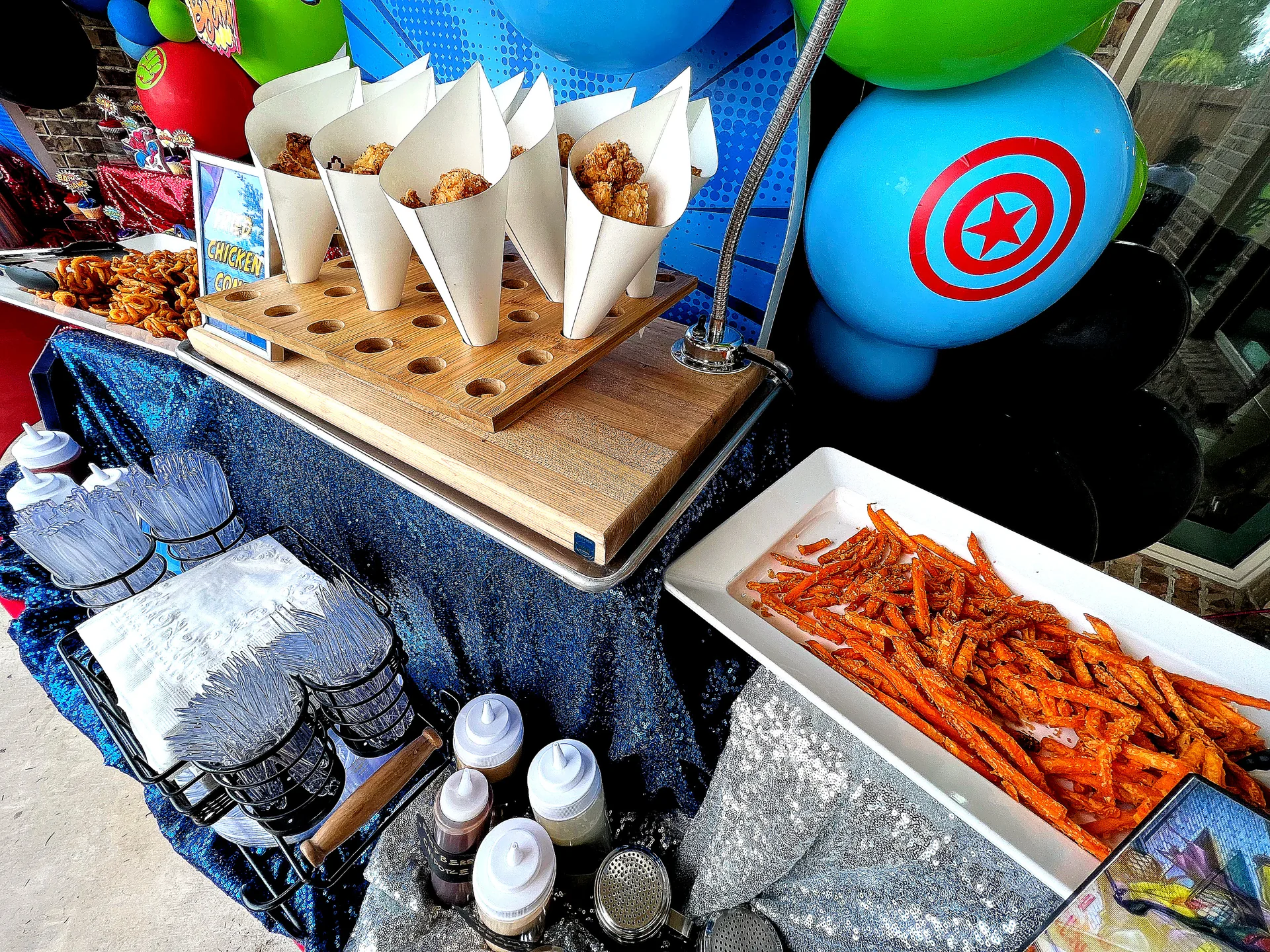 Maxwell’s 5th Superhero Birthday Party: celebration detail 15 from a Poppin Kids 5th birthday in Memorial City
