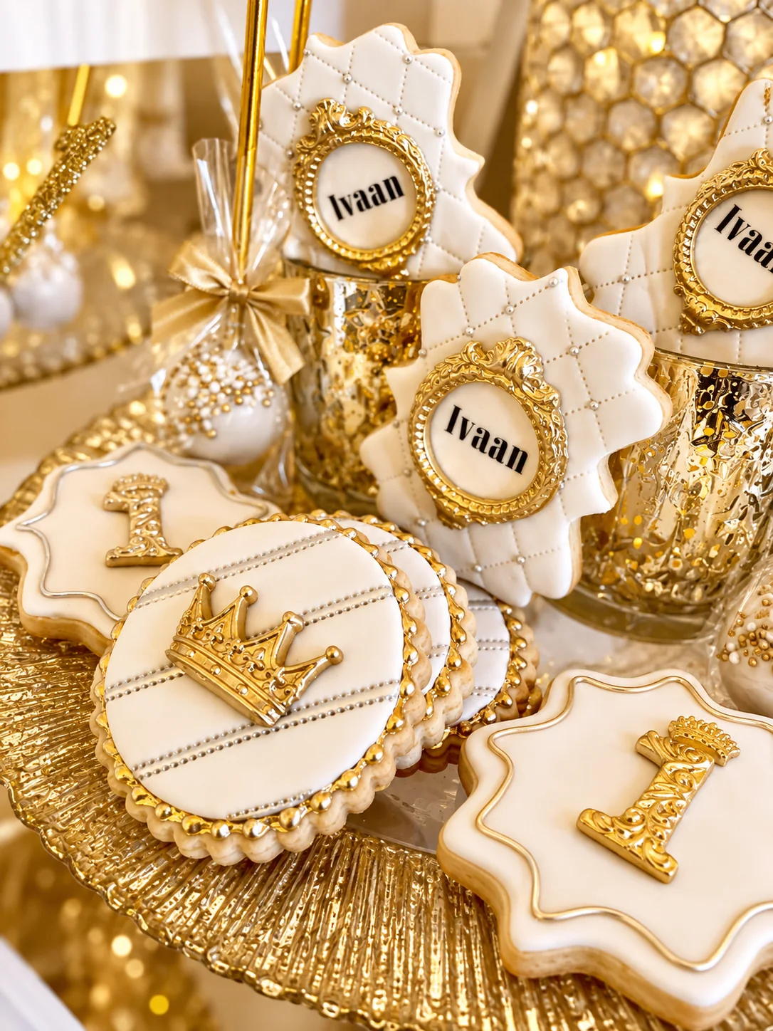 Prince Ivaan’s Royal First Birthday: celebration detail 12 from a Poppin Kids first birthday in Houston