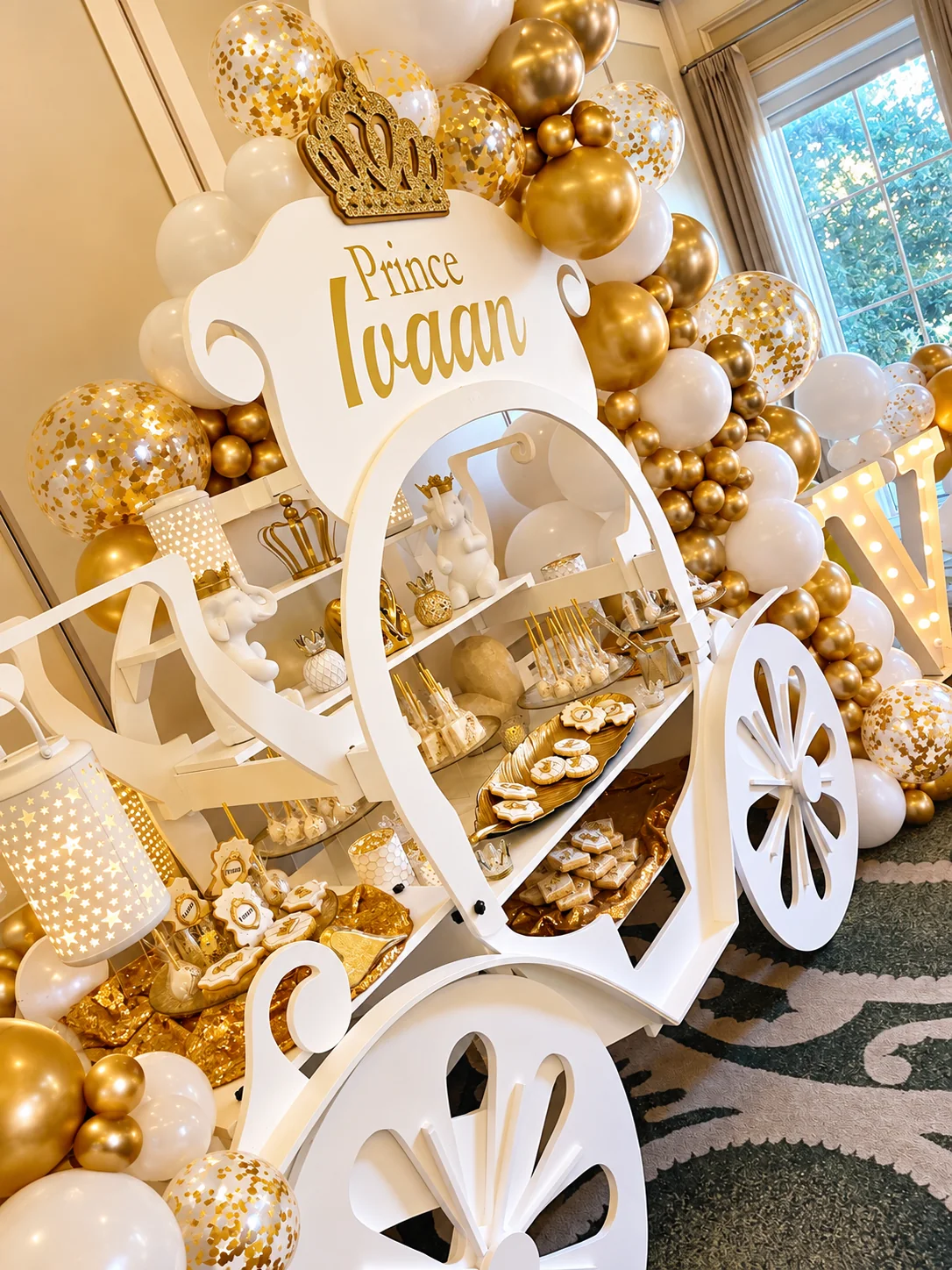 Prince Ivaan’s Royal First Birthday: celebration detail 24 from a Poppin Kids first birthday in Houston