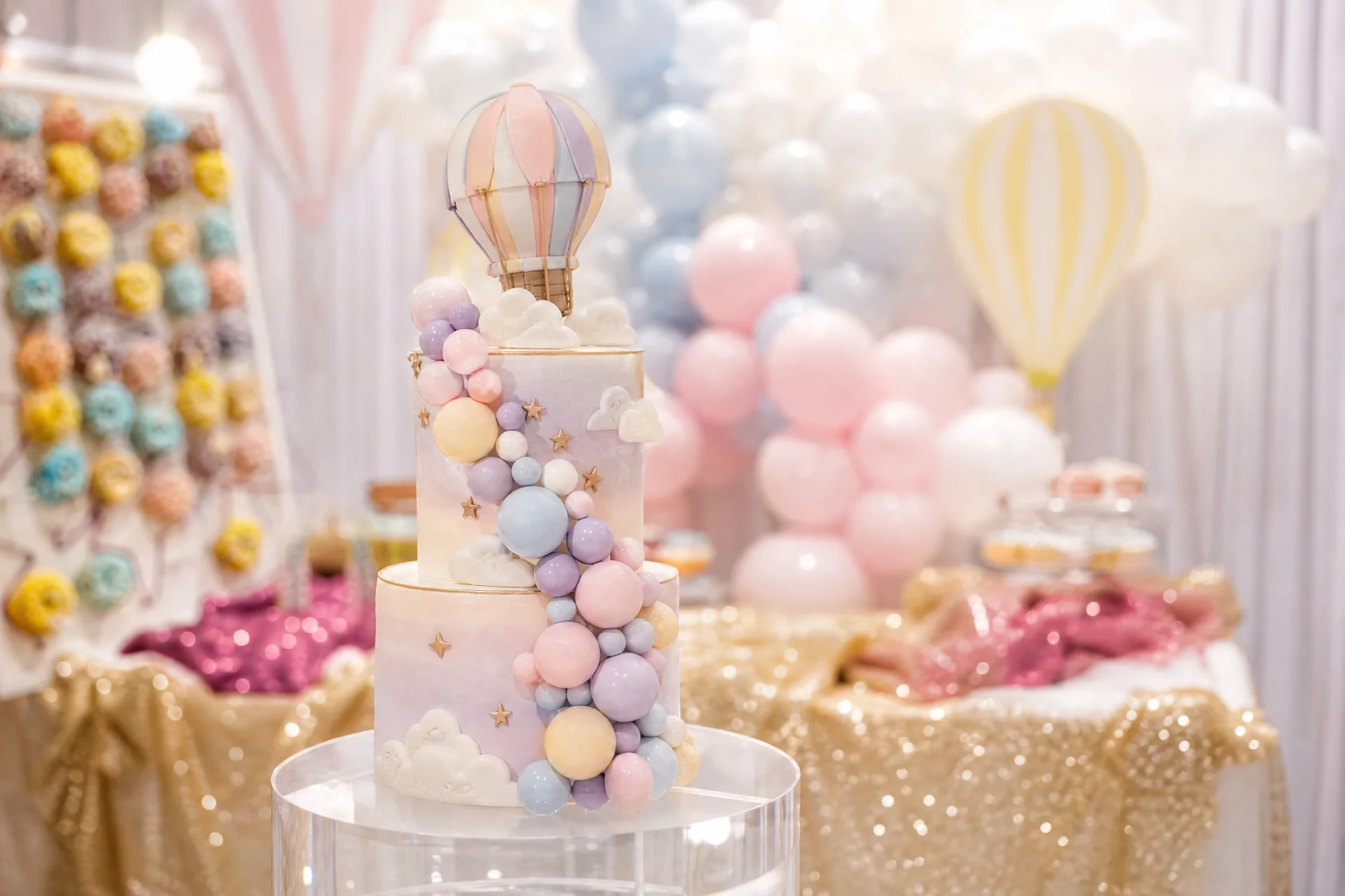 Luna Rose’s Hot Air Balloon First Birthday: celebration detail 3 from a Poppin Kids birthday party in Houston