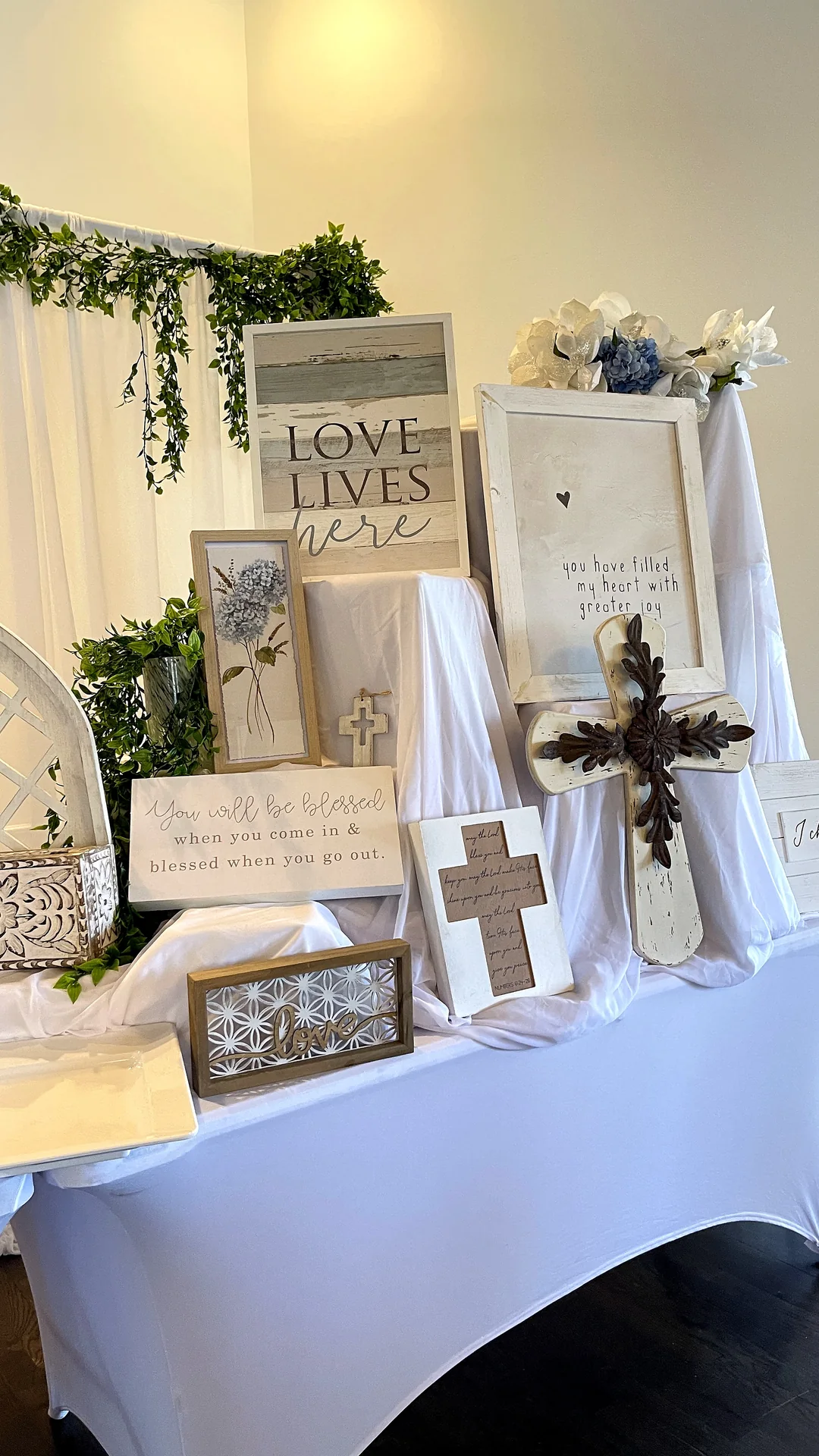 Blue & White Baptism Reception: celebration detail 3 from a Poppin Kids birthday party in Houston