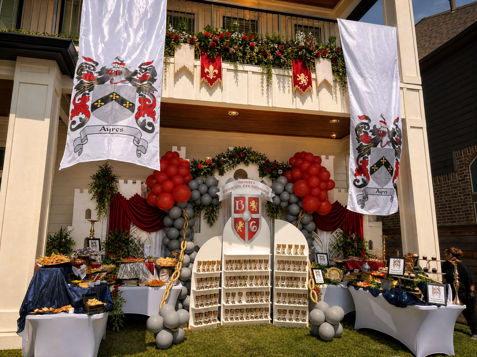 Barron's Knight Themed Birthday Party: celebration detail 11 from a Poppin Kids birthday party in Houston