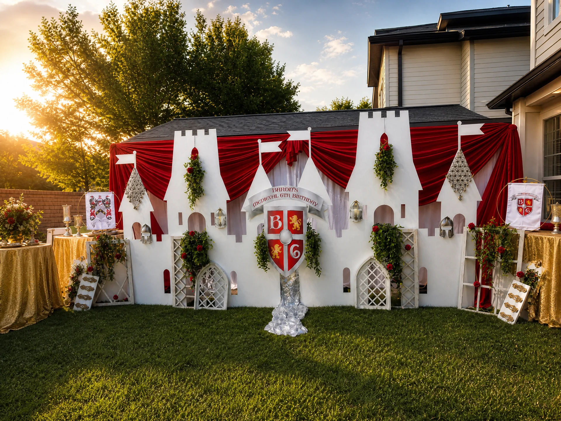 Barron's Knight Themed Birthday Party: celebration detail 22 from a Poppin Kids birthday party in Houston