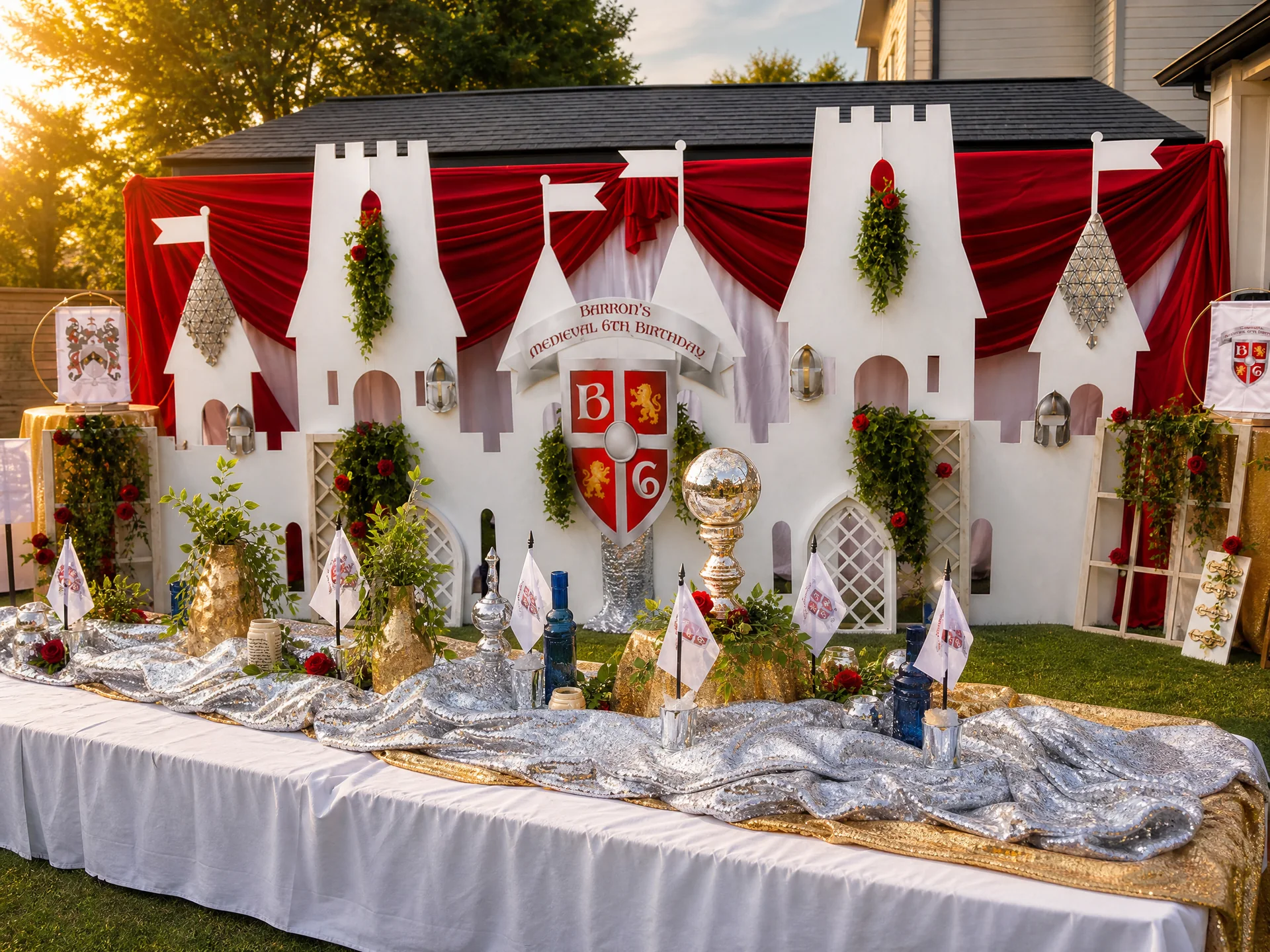 Barron's Knight Themed Birthday Party: celebration detail 25 from a Poppin Kids birthday party in Houston